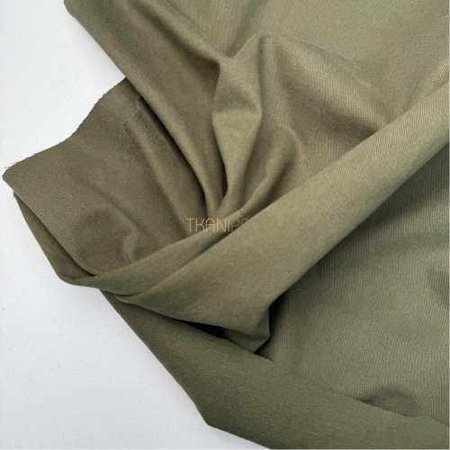 Хлопок твил плотный  цвет хаки, арт. IKM3004-4