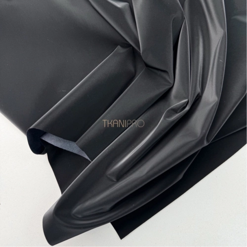 Плащевая ткань софт черная, арт. PL7002-1