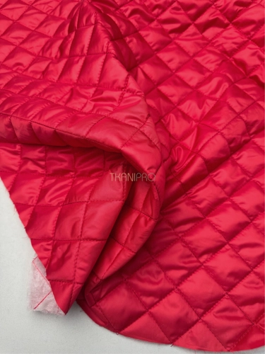 Стеганая ткань на синтепоне цвет алый красный, арт. PS2277-50