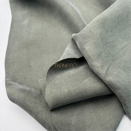 Вискоза плательная софт крэш цвет хаки, арт. KM3025-12