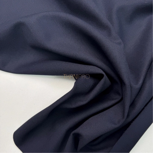 Костюмный твил с хлопком стрейч цвет синий, арт. KL3101-18