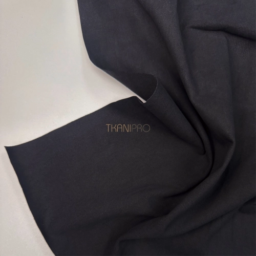 Хлопок твил плотный цвет черный, арт. IKM3006-1