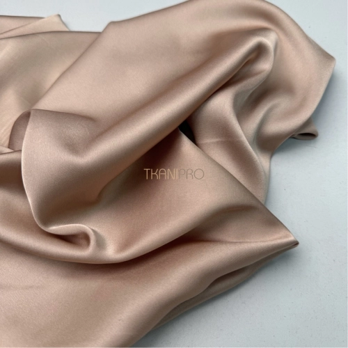 Шелк искусственный цвет бежевый, арт. S2144-14