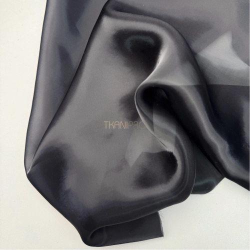 Органза твинкл сатин цвет черный, арт. SO5001-2