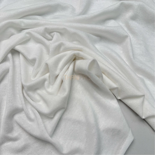 Тонкий трикотаж стрейч цвет молочный, арт. DK2004-1