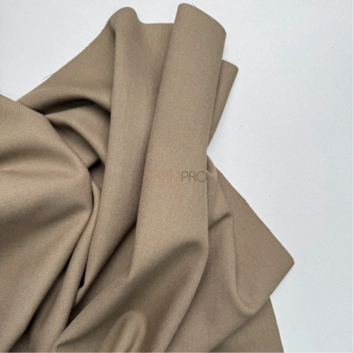 Костюмный твил с хлопком стрейч цвет кофейный, арт. KL3101-4