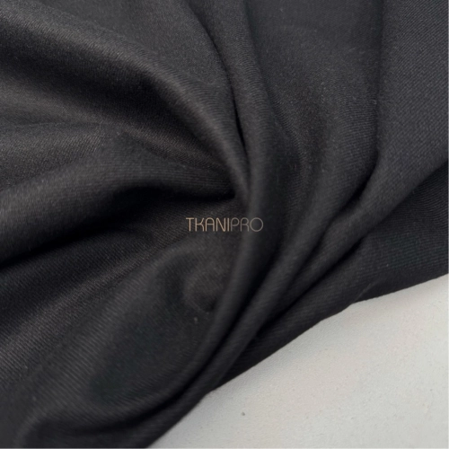 Костюмная плотная ткань цвет черный, арт. KD1974-7