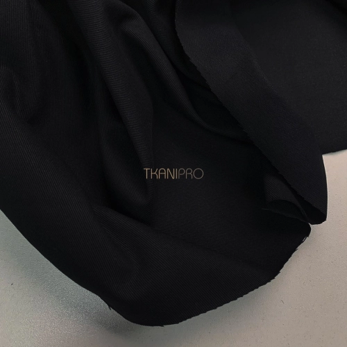 Хлопок твил плотный цвет черный, арт. IKM3004-5