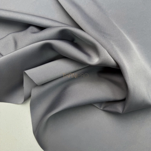 Креп сатин цвет серый,  арт. SK4032-3