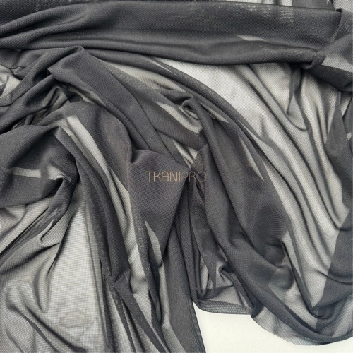 Сетка эластичная стрейч цвет черный, арт. SS2520-4