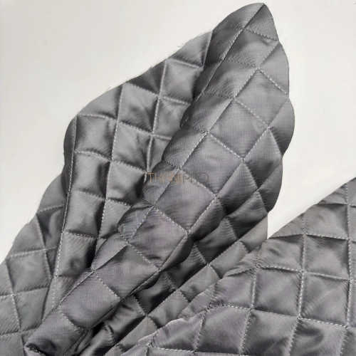 Стеганая ткань на синтепоне цвет серый, арт. IPS2016-3