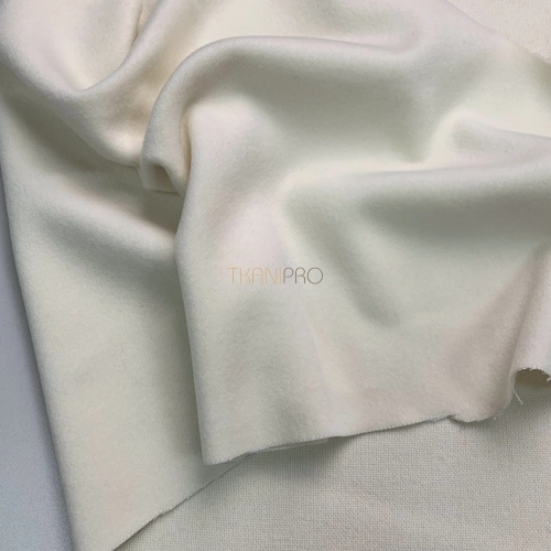 Пальтовая сукно с шерстью, арт. KC7218-8 цвет молочный