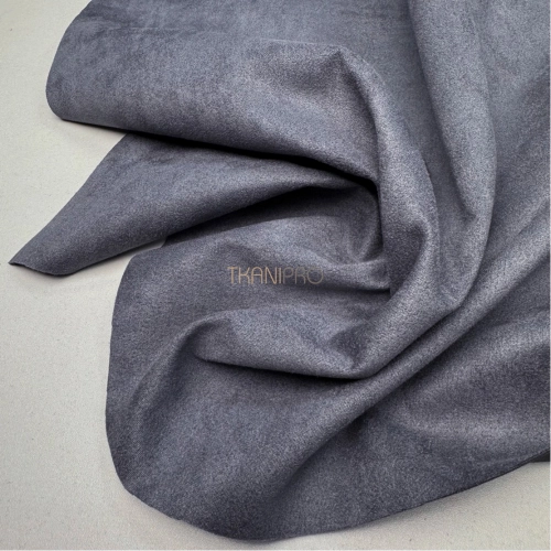 Замша на скубе цвет графит, арт. M1345-2