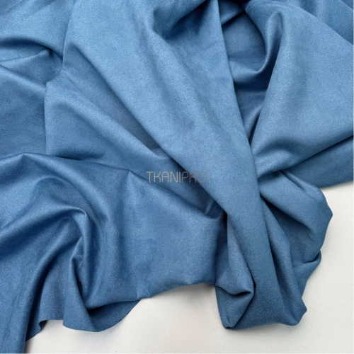 Замша на скубе цвет джинсовый, арт. M1341-25