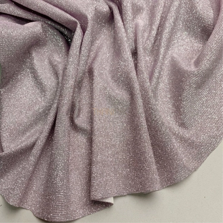 Трикотаж с глиттером, арт. DL5038-2 цвет лиловый, розовый и серебро