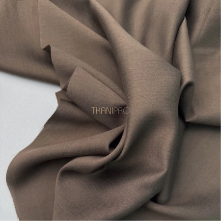 Вискоза плательная с шерстью цвет коричневый, арт. LB5001-27