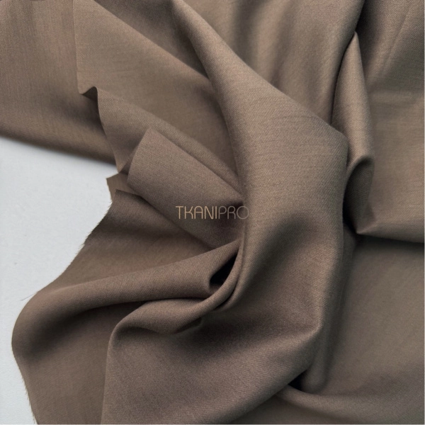 Вискоза плательная с шерстью цвет коричневый, арт. LB5001-27