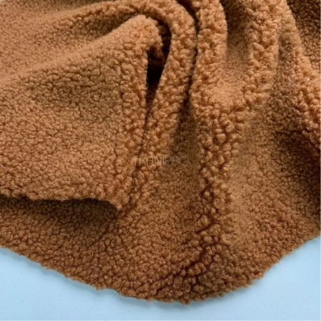 Мех барашек цвет коричневый карамельный, арт. WF3040-230