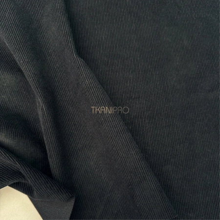 Вельвет хлопок цвет черный, арт. IKV2035-8