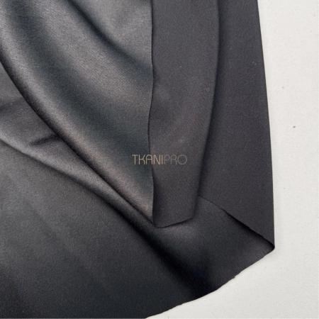 Атлас плотный цвет черный, арт. A2098-13