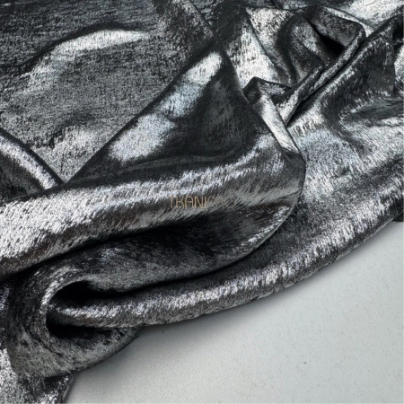 Плательная блузочная ткань металлик арт. BHC1001-4 цвет серый