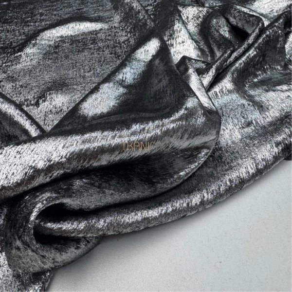 Плательная блузочная ткань металлик арт. BHC1001-4 цвет серый