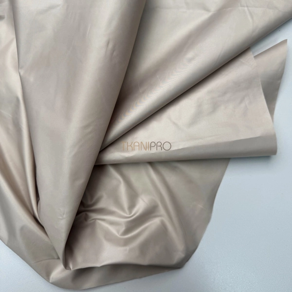 Ткань плащевая дюспо матовая бежевый серый, арт. PL2297-9