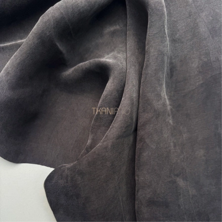 Вискоза плательная софт крэш цвет графит, арт. KM3025-16