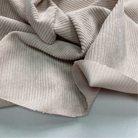 Вельвет ткань цвет светло-бежевый, арт. KV5351-5