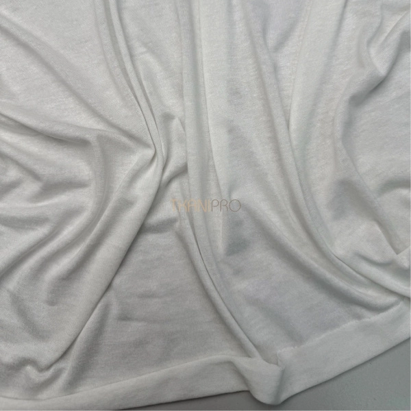 Тонкий трикотаж стрейч цвет молочный, арт. DK2004-1