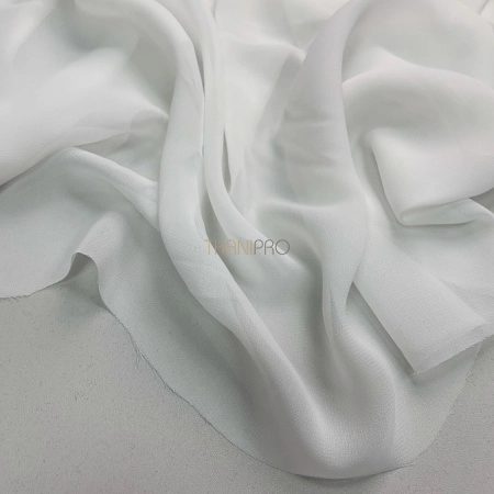 Отрез 1,1м. Шифон однотонный, арт. SH2021-2 цвет молочный