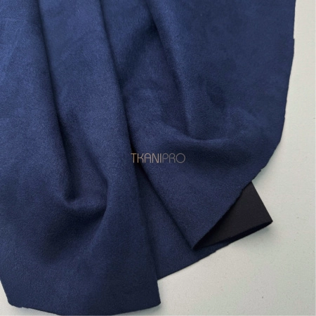 Замша на скубе цвет синий, арт. M1344-15