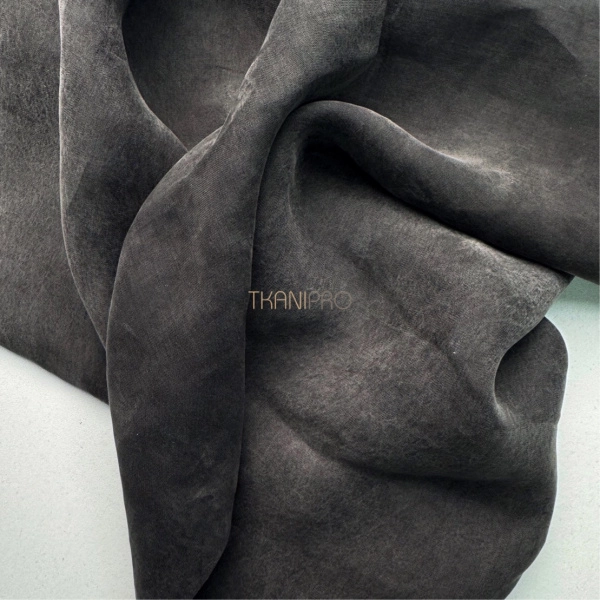 Вискоза плательная софт крэш цвет графит, арт. KM3025-16
