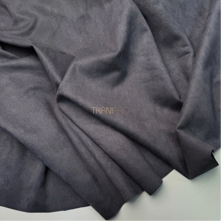 Замша на скубе цвет графит, арт. M1344-12