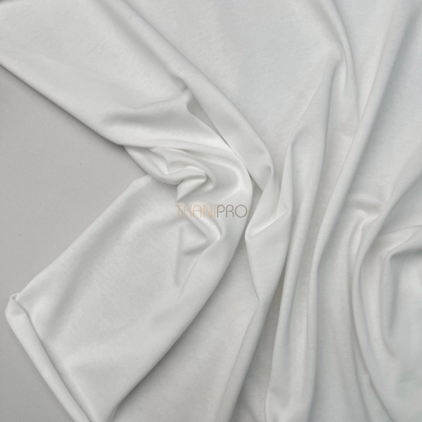 Кулирка плотная мерсеризованный хлопок цвет молочный, арт. DK4101-1