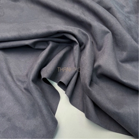 Замша на скубе цвет графит, арт. M1344-12