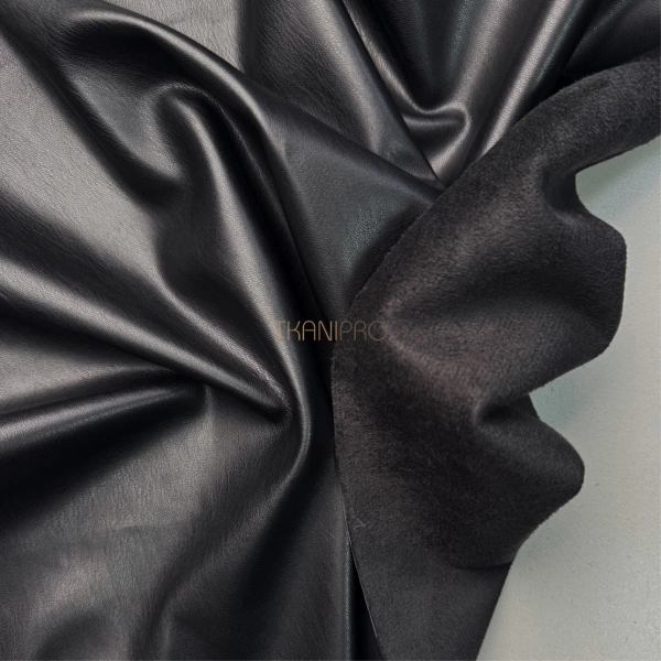 Искусственная кожа на замше цвет черный, арт. OW1941-1