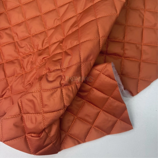 Стеганая ткань на синтепоне цвет теракотовый, арт. PS2120-89