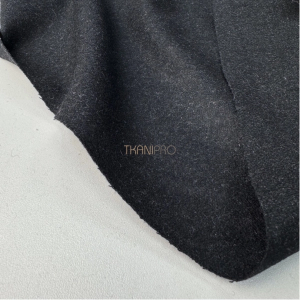 Ткань костюмная с шерстью черная, арт. IKC3020-1