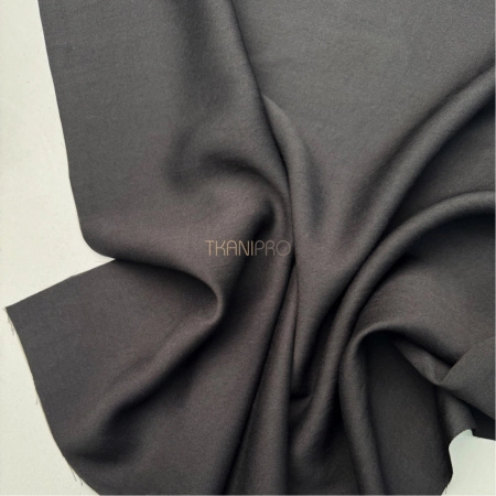 Вискоза плательная с шерстью цвет черный, арт. LB5001-34