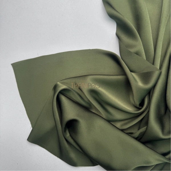 Шелк искусственный цвет хаки, арт. S2141-12