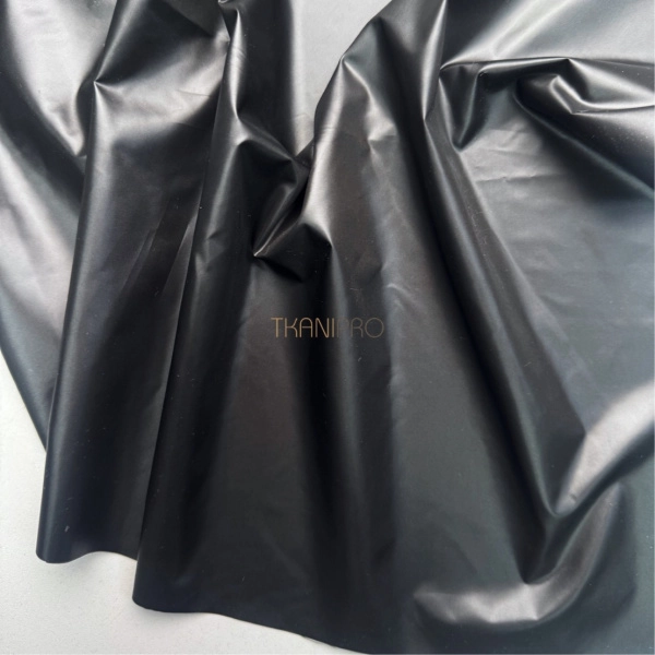 Ткань плащевая дюспо матовая цвет черный, арт. PL2296-3