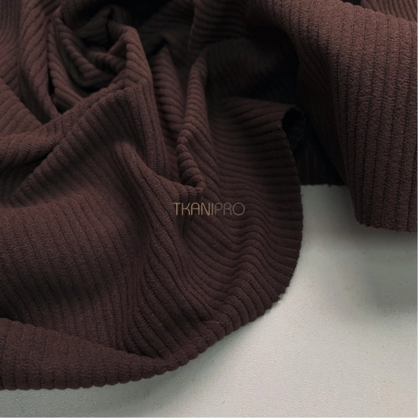 Вельвет ткань цвет коричневый, арт. KV5352-60