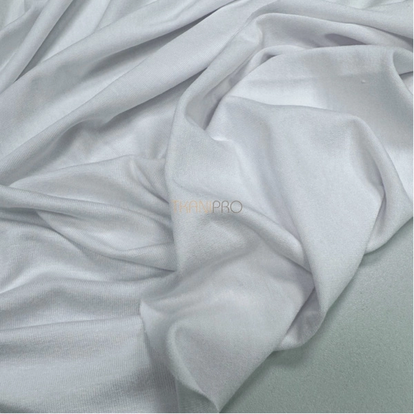 Трикотаж вискоза стрейч цвет белый, арт. MD3302-1