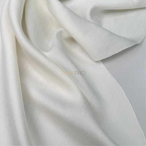 Вискоза плательная с шерстью цвет молочный, арт. LB5001-3