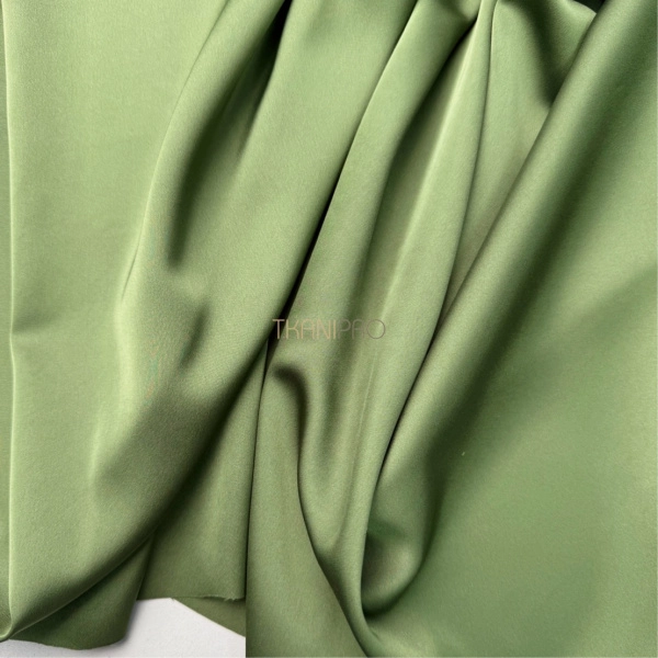 Шелк искусственный плотный цвет хаки, арт. S5135-25