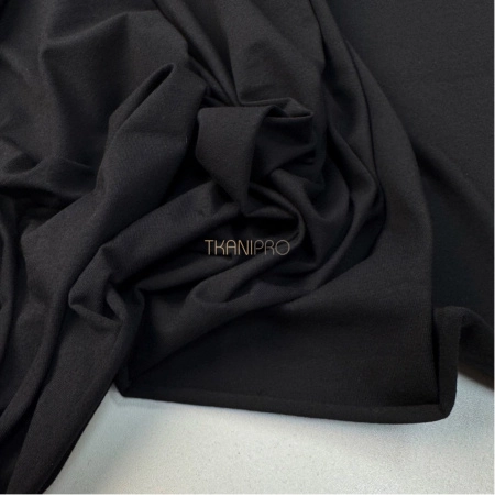 Трикотаж кулирная гладь цвет черный, арт. DK3551-4