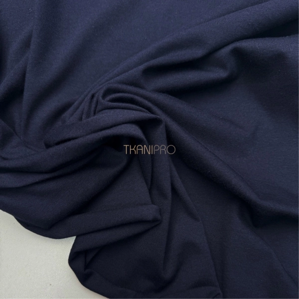 Трикотаж кулирная гладь цвет темный синий, арт. DK3551-233