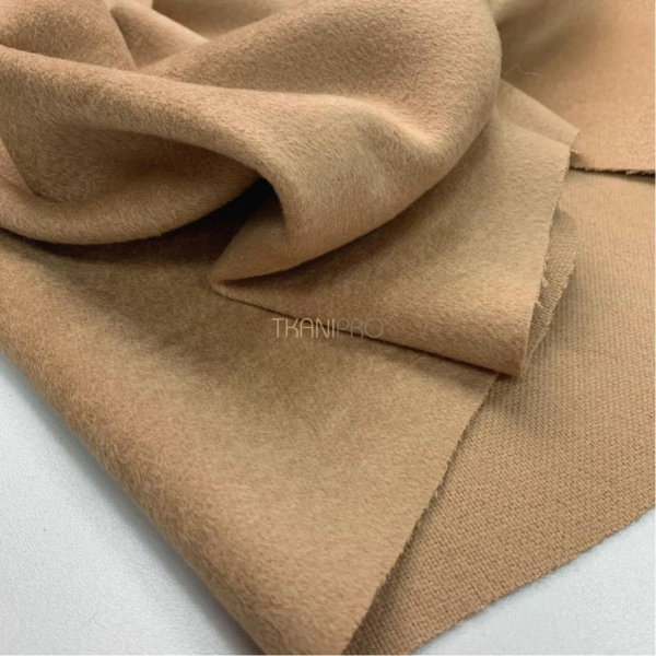 Пальтовая сукно с шерстью цвет бежевый, арт. KC7218-12