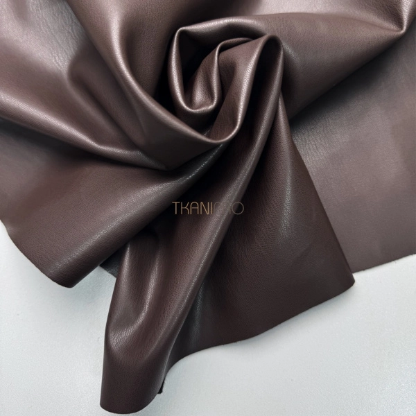 Искусственная кожа на замше цвет коричневый, арт. OW9004-18